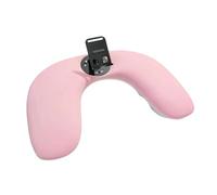 Amagogo Repose-bras en forme de U pour manucure avec support pour téléphone, confortable, antidérapant et portable pour table de manucure personnelle, Rose