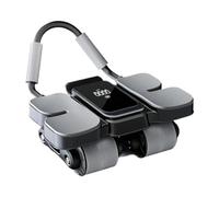 Amagogo Roue Abdominale avec Support pour téléphone Portable, Ergonomique, Pratique, avec Appui-Coudes, Retour Automatique, Roues élargies, pour, Noir