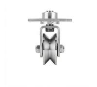 Amagogo Roue Industrielle pour Portail, 304 Avec Plaque, Roue De 68mm, Rainure En V