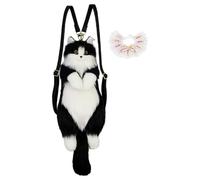 Amagogo Sac à Dos en Peluche Mignon pour Chat, Sac pour Enfants, Adolescents, Cadeau d'anniversaire, avec écharpe Rose