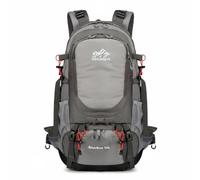 Amagogo Sac à Dos Randonnée Hommes 50L Structure Robuste Bretelles Courbées Résistant à l'Eau Nylon Polyester Nombreux Compartiments Adapté Randonnée Escapade Aventure, Gris, Gris Foncé