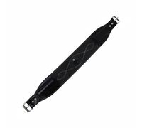 Amagogo Sangle Arrière Western pour Cheval Ceinture d'Équitation Sangle Dos Girth pour Support Arrière Similicuir Boucles Métal Ajustement Précis et Confort , Noir