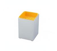 Amagogo Seau à Résidus de Thé Collecteur de Feuilles Boîte à Déchets Éléments Détachables Solutions Propres Approprié au Bureau Espace Détente, Blanc-jaune