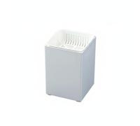 Amagogo Seau à Résidus de Thé Collecteur de Feuilles Boîte à Déchets Éléments Détachables Solutions Propres Approprié au Bureau Espace Détente, Blanc-blanc
