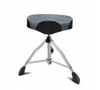 Amagogo Siège de Batterie Réglable Tabouret Trône de Batterie Chaise de Batteur Selle Confortable en Alliage Cuir Éponge Trépied, Gris, Tabouret De Batterie en Forme De Selle À Réglage Pneumatique