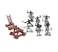 Amagogo Simulation Chevaliers Médiévaux Soldat Scène de Bataille Armée Hommes Armée avec Chars pour Enfants Enfants Ensembles de Jeu Médiévaux, A