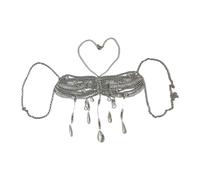 Amagogo Soutien-gorge à chaîne pour femme, accessoire de plage, cosplay, réglable, chaîne, bijoux, colliers d'épaule tendance pour, concerts,