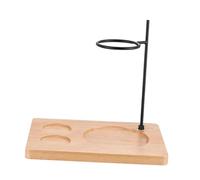 Amagogo Support à Café Réutilisable, Support Multifonction Décoratif avec Base en Bois, Portable, pour Bar, Maison, Café, Cadeau de Pendaison de Crémaillère, Couleur Claire
