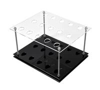 Amagogo Support de de Golf Acrylique Porte Organisateur Présentoir Finition Moderne Panneau Clair et Base Noire Accès Ouvert aux Équipements Convient à Salle d'Entraînement Vestibule Maison