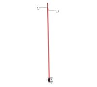 Amagogo Support de Lanterne de Camping en Alliage d'aluminium avec Crochet détachable, léger, pour Les, la randonnée, Le Camping et Les barbecues, Rouge