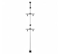 Amagogo Support de Stationnement Vélo Râtelier Porte-vélo Support Vertical Support au Sol Colonne de Plafond à Sol Aluminium et Nylon Épais Protection des, 4M, 2 Crochets Alu