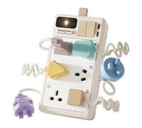 Amagogo Tableau d'activités sensoriel portable avec prises réalistes, cadeau interactif pour garçons et filles, multiprise, jouet d'éveil préscolaire