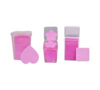 Amagogo Tafouts à ongles 600x, fournitures de nettoyage des ongles, tampons de dissolvant en tissu non tissé et non tissés, pour des projets de beauté, Rose Rouge