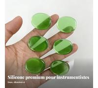 Amagogo Tampon Amortisseur de Batterie Pastille Gel Silicone Réutilisable Lavable Neutralisation des Surtons Protection des Peaux sans Adapté à la Pratique Studio Scène, Rouge