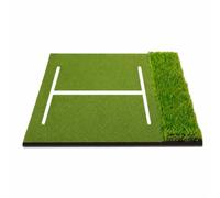 Amagogo Tapis ntraînement Golf Lignes Guidage Blanches Support Tee pour Corriger la Posture, 120x150cm, Herbe Longue 10MM W