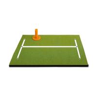 Amagogo Tapis ntraînement Golf Lignes Guidage Blanches Support Tee pour Corriger la Posture, 120x150cm, Herbe Simple 10MM
