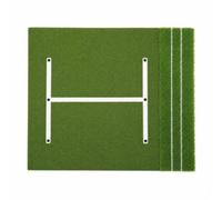 Amagogo Tapis ntraînement Golf Lignes Guidage Blanches Support Tee pour Corriger la Posture, 150x150cm, 15MM