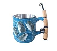 Amagogo Tasse à café de pêche 101-200 ml Vaisselle pratique et moderne avec poignée Tasse à jus de boisson à lait à café pour buffet Vacances