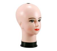 Amagogo Tête de mannequin femme pour chapeaux, présentoir pour postiches, pour salon de coiffure, présentoir pour casques, postiches, accessoires de vitrine