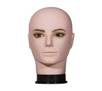 Amagogo Tête de mannequin homme, modèle de tête de formation, tête de mannequin, présentoir de chapeau pour la coiffure