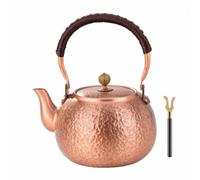 Amagogo Théière En Cuivre Ciselée à la Main 1600 Ml Grande Capacité Théière En Cuivre Ciselé Haute Qualité pr n Quotidienne, Style B