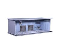 Amagogo Vitrine de garage à l'échelle 1:64 avec porte coulissante en acrylique et LED, diorama de garage réaliste pour voiture miniature, Entrepôt