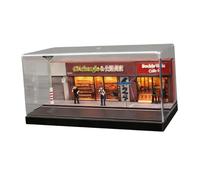 Amagogo Vitrine de Magasin de Proximité à L'échelle 1/64 avec éclairage LED pour
