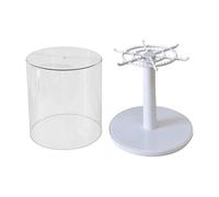 Amagogo Vitrine rotative pour figurines, présentoir de comptoir, boîte de rangement pour poupées et petits jouets, pendentif de bureau/commode
