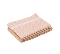 Amagon Lot de 2 Torchons Jacquard 100% coton, 50 x 70 cm, Gris/Blanc