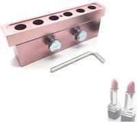 Amaibijin Moule and rouge à lèvres DIY, out of maquillage cosmétique and silicone pour la fabrication in rouge and lèvres, out of baume and lèvres in alliage d'aluminium 12,1 mm,Rose gold,6holes