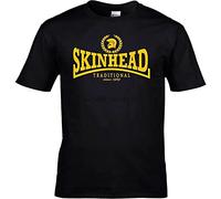AmAirArT Skinhead Traditional T-Shirt Skinhead Punk Working Class Oi Black L