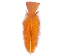 Amakando 50 Plumes déco pour Bricolage plumules Orange - Environ 10 cm Plume Douce Accessoire Samba