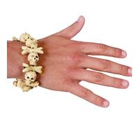 Amakando Bracelet os et crâne | Bracelet tête de Mort | Bijoux Pirate | Accessoire Halloween