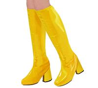 Amakando Guêtres Disco Surchaussures/Jaune/Fausses Bottes Vernies sur-Bottes/Le Point Fort du Carnaval & de la soirée à thème