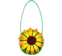 Amakando Sac à bandoulière stylé Flower Power/Vert-Jaune/Adorable Sac Motif Floral pour Femme/Un Attrape-Regard pour soirée années 60 & Carnaval