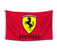 AMAKKFY Tapisserie murale avec drapeau de course Ferrari pour garage, dortoir, chambre d'homme, décoration universitaire