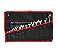AMAKO 14pc COMBO CORES SET, Double Head Spanner Nut Driver, 35Cr en acier plaqué, traité à la chaleur pour la mécanique, bricolage, voiture/réparation maison