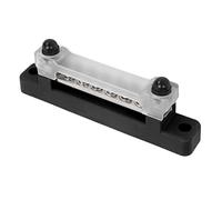AMAKO Bloc de Distribution de Puissance 48V 150A 6 Bar de Bus Marin Terminal avec Couverture Transparente pour Les Projets de Câblage Électrique de Bateau RV Car RV (Noir)