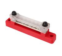 AMAKO Bloc de Distribution de Puissance 48V 150A 6 Bar de Bus Marin Terminal avec Couverture Transparente pour Les Projets de Câblage Électrique de Bateau RV Car RV (Rouge)
