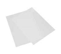 AMAKO Lot de 50 protège-feuilles en plastique PP mat translucide, format A5, 20 trous, pour présentation, carnet, rapport, durable, longue durée de vie (Blanc)