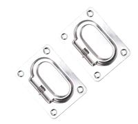 AMAKO Poignée de Porte Affleurante 2 Pièces : Poignée de Trappe de Bateau Polie en Acier Inoxydable 316, pour Navire Marin et Yacht (3 X 2,2 Pouces),Poignée Affleurante de Trappe Durable