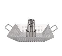 AMAKO Support de Rôtissoire en Acier Inoxydable pour Canette de Bière, Poêle à Poulet, Rôtissoire Verticale de Poulet, Graisse Dégoulinante Vigoureuse pour Griller, Fumer, Cuisine, Barbe