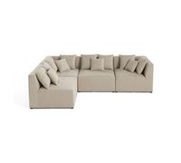 Amalfi - canapé modulable d'angle réversible - 4 places - en tissu - Beige Beige