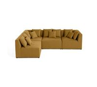 Amalfi - canapé modulable d'angle réversible - 4 places - en tissu - Jaune Jaune G
