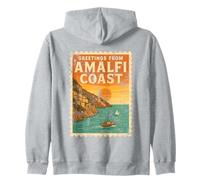 Amalfi Coast Carte postale vintage coucher de soleil Italie Esthétique Voyage Sweat à Capuche