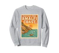 Amalfi Coast Carte postale vintage coucher de soleil Italie Esthétique Voyage Sweatshirt