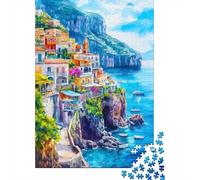 Amalfi Coast, Italie Puzzle 1000 Pièces Adultes Paradis côtier Divertissement Créatif Challenge Puzzle De Qualité Supérieure Aide À La Relaxation Qualité Supérieure 1000pcs (38x26cm)
