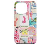 Amalfi Coast Italy Positano Vintage Collage Art Coque pour iPhone 13 Pro