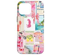 Amalfi Coast Italy Positano Vintage Collage Art Coque pour iPhone 16 Pro Max