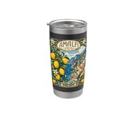 Amalfi Lemons Affiche de voyage vintage Côte d'Italie Gobelet isotherme en acier inoxydable double paroi